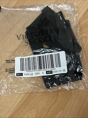 Victoria's Secret PINK Black Lace Trim Panty S